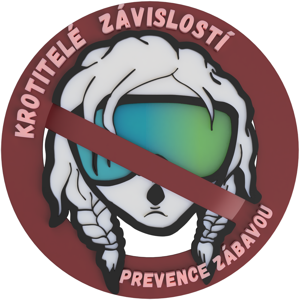 official Krotitelé závislostí logo in 3D