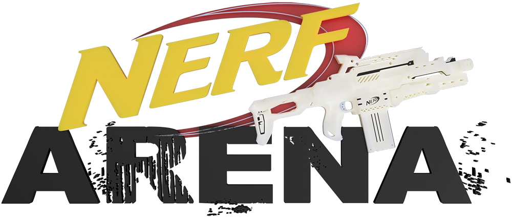 oficiální logo Nerf Arena ve 3D